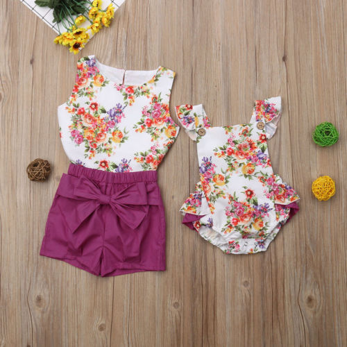 Baby Girls Flowery Outfit