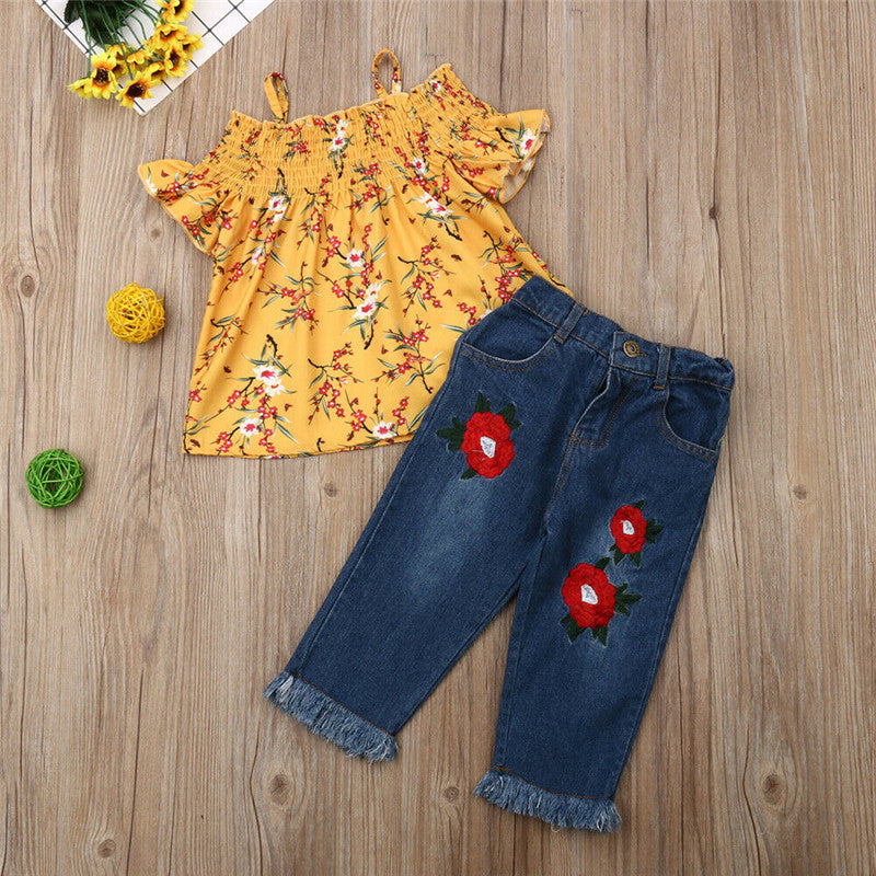 Baby Girls Denim Pants Outfit