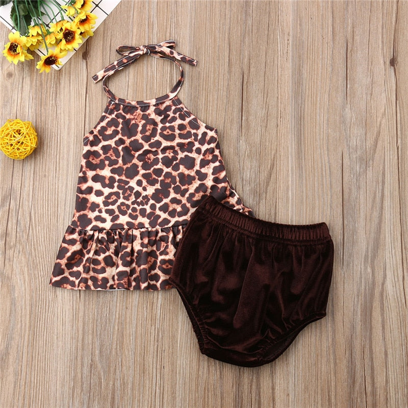 Baby Girls Leopard Top Outfit