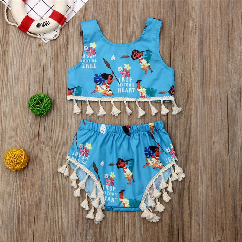 Baby Girls Elastic Waist Outfit